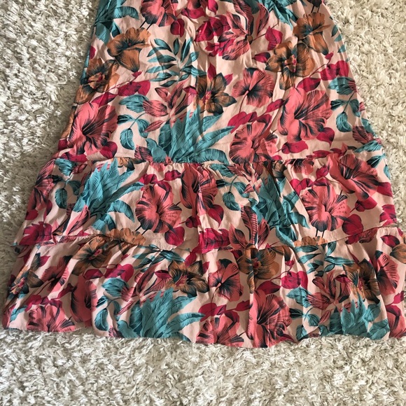 Kindom Skirt Pink Blue Floral Ruffle Size Medium - Picture 7 of 8